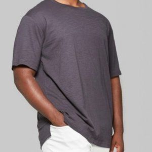 Men's Short Sleeve Drop Shoulder Slub T-Shirt - S